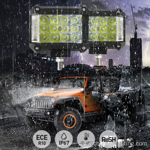 2-way Led offroad work light with side light